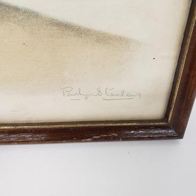 LOT 161: Framed Sunday Magazine Print with Prince Albert Tobacco Ad, Vintage Plastic Woven Sewing Box with Ladies Gloves & Lace Shawls