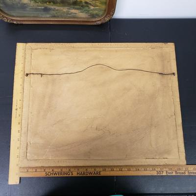 LOT 162: Antique Framed Prints-Old Fashioned Cottage Garden by R. Atkinson Fox & Landscape Unsigned