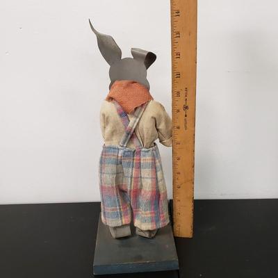 LOT 164: Sticks Signed "Follow Your Heart" Mirror, Folk Art Rabbit by Edna Young, "The Law of Love" Embroidery &...