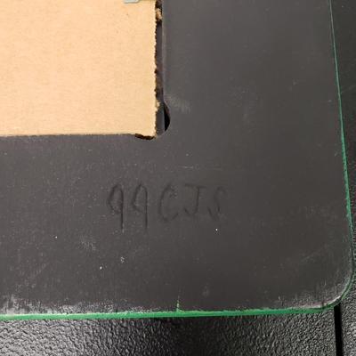 LOT 164: Sticks Signed "Follow Your Heart" Mirror, Folk Art Rabbit by Edna Young, "The Law of Love" Embroidery &...