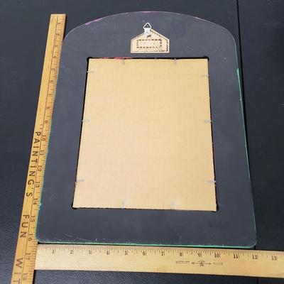 LOT 164: Sticks Signed "Follow Your Heart" Mirror, Folk Art Rabbit by Edna Young, "The Law of Love" Embroidery &...