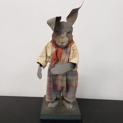 LOT 164: Sticks Signed "Follow Your Heart" Mirror, Folk Art Rabbit by Edna Young, "The Law of Love" Embroidery &...