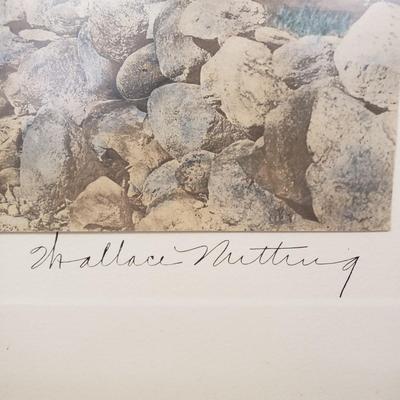 LOT 165: Framed & Signed Wallace Nutting "Honeymoon Stroll" Print