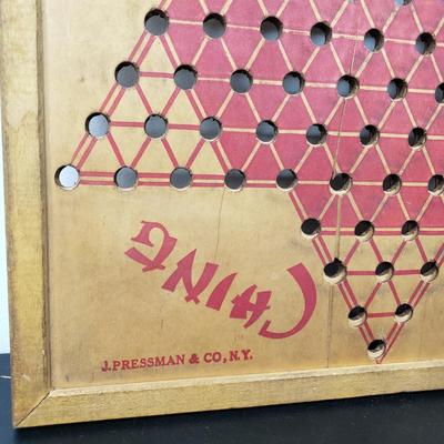 LOT 166: Vintage Chinese Checkers Boards with Marbles & Drueke Wooden Cribbage Set