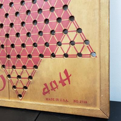 LOT 166: Vintage Chinese Checkers Boards with Marbles & Drueke Wooden Cribbage Set