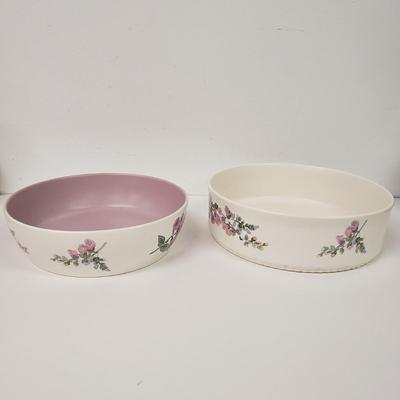 LOT 167: Assorted Pfaltzgraff Cape May Floral Serving Pieces