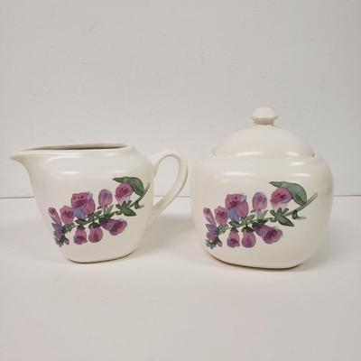 LOT 167: Assorted Pfaltzgraff Cape May Floral Serving Pieces