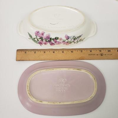 LOT 167: Assorted Pfaltzgraff Cape May Floral Serving Pieces
