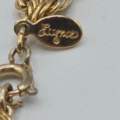 LOT 174J: Variety of Gold-tone Stretch and Clasp Bracelets