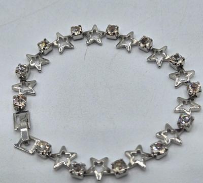 LOT 178J: Multiple Silver-tone Bracelets and Ankle Bracelets