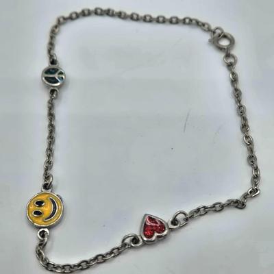 LOT 178J: Multiple Silver-tone Bracelets and Ankle Bracelets