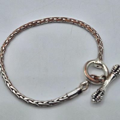 LOT 178J: Multiple Silver-tone Bracelets and Ankle Bracelets