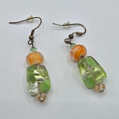 LOT 192J: Filigree 2 Tone Necklace with Matching Earrings, Multiple Pairs of Pierced Earrings, Charm Bracelets, and More