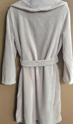 LOT 193: Berskshire Homeware Robe, 2 Pairs of Slippers, and Blanket