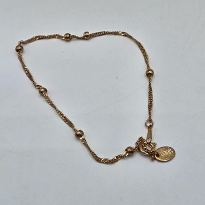 LOT 196J: Multiple Gold-tone Bracelets and Ankle Bracelets