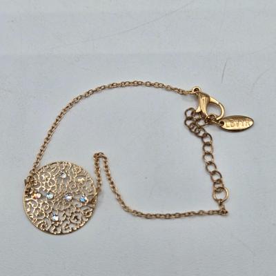 LOT 196J: Multiple Gold-tone Bracelets and Ankle Bracelets