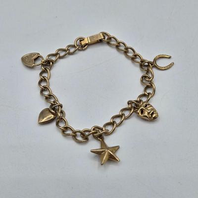 LOT 196J: Multiple Gold-tone Bracelets and Ankle Bracelets