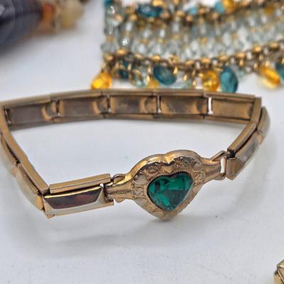 LOT 199J: Variety of Colorful Stretch and Cuff Bracelets