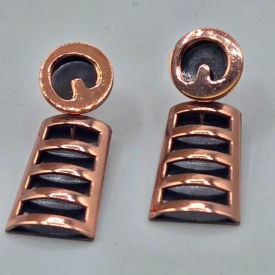 LOT 200J: Copper-tone Necklace with Matching Earrings, Copper Ring, and More