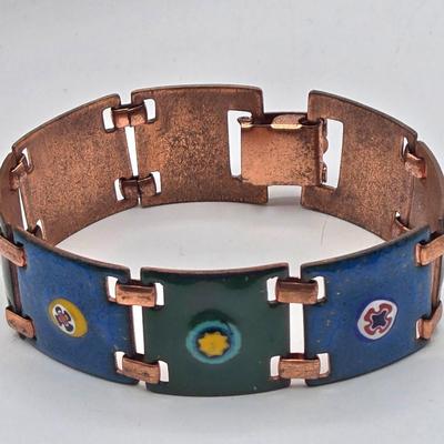 LOT 200J: Copper-tone Necklace with Matching Earrings, Copper Ring, and More