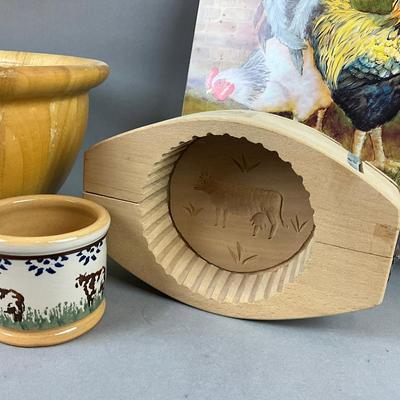 K390 Wooden Bowl, Mold, Nicholas Moss Pottery Lot