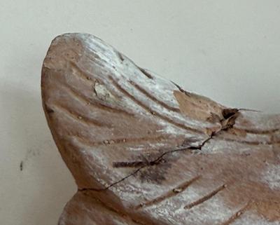 Sale Photo Thumbnail #282: In good condition except for a crack in end of a wing that doesn't look like it goes all the way through.