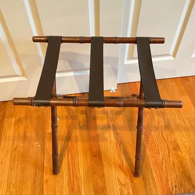 A429 Bamboo Style Vinyl Strap Luggage Rack