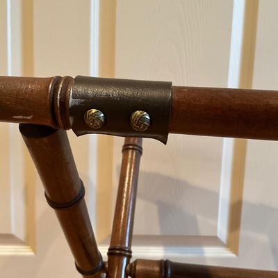 A429 Bamboo Style Vinyl Strap Luggage Rack