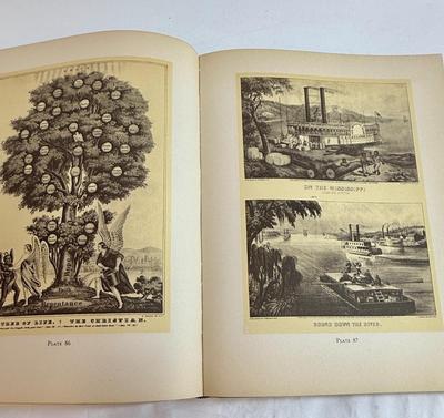 Sale Photo Thumbnail #335: 1942 edition, coffee-table style book with dozens of color and black and white illustrations, drawings and other images used in newspapers and magazines. Some damage to the cover, but the pages and images are in good condition.