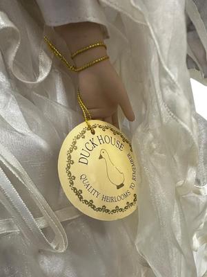 Sale Photo Thumbnail #127: Duck House Heirloom Wedding Gown Doll in Box Like New with Stand