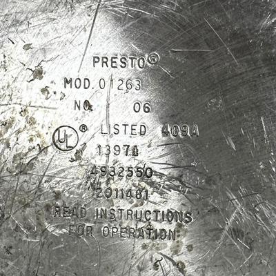 Sale Photo Thumbnail #154: Presto Pressure Cooker Model 01263 with Knob & Booklet