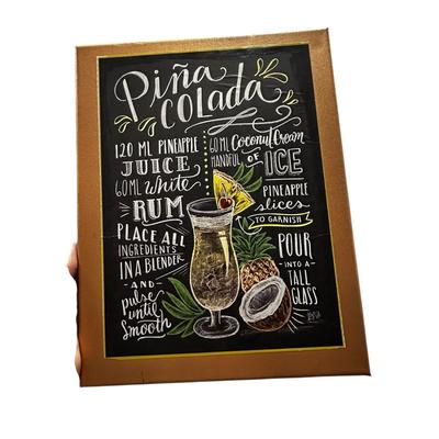 Sale Photo Thumbnail #181: Man Cave or Bar Display Items Lot of 4 - 2 hand painted canvas drink paintings, New Amsterdam metal wall hanging and cardboard Martin's Pale Ale advertisement.