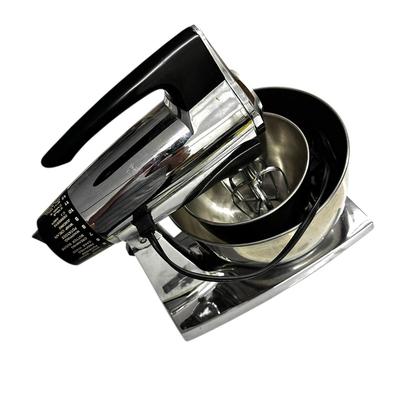 Sale Photo Thumbnail #188: Vintage Silver Sunbeam Mixmaster Tested/Works
with 2 bowls and dough beaters as shown.