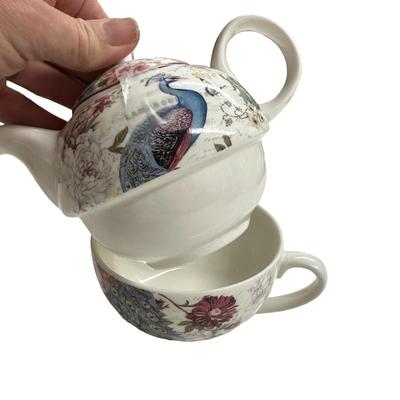 Sale Photo Thumbnail #253: Lot of 2 Ceramic Tea Pitchers and a Small Bowl