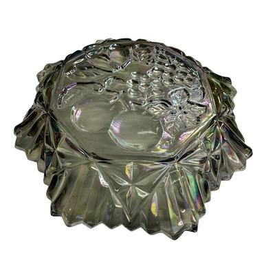 Sale Photo Thumbnail #272: Vintage Federal Glass Smoke Carnival Pioneer Ruffled Edge Serving Bowl