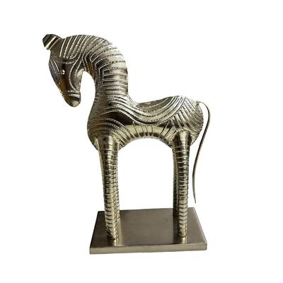 Sale Photo Thumbnail #303: Metal Zebra Sculpture in Brutalist Style 15" Tall