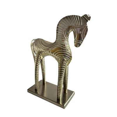Sale Photo Thumbnail #304: Metal Zebra Sculpture in Brutalist Style 15" Tall
