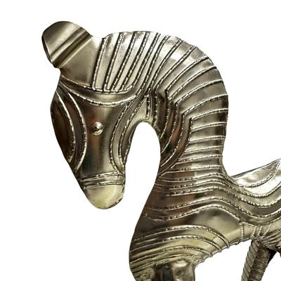 Sale Photo Thumbnail #307: Metal Zebra Sculpture in Brutalist Style 15" Tall