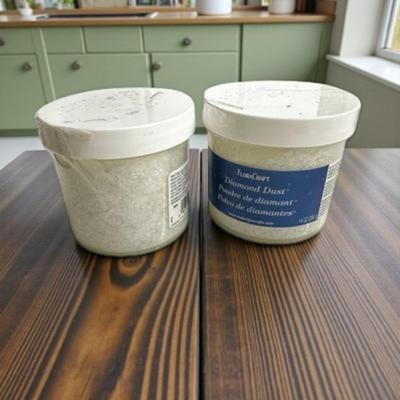 Sale Photo Thumbnail #318: 2 Large Sealed Jars of FloralCraft Diamond Dust for Crafters or for Decorating