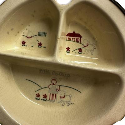 Sale Photo Thumbnail #329: Vintage Child's Divided Ceramic "Heated" Bowl with Handles