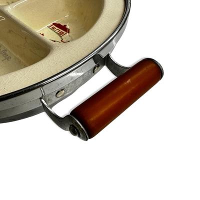 Sale Photo Thumbnail #331: Vintage Child's Divided Ceramic "Heated" Bowl with Handles