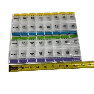 Sale Photo Thumbnail #335: 2 Daily Pill Box Containers, 1 Deluxe & 1 Regular
appears new