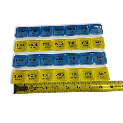 Sale Photo Thumbnail #336: 2 Daily Pill Box Containers, 1 Deluxe & 1 Regular
appears new