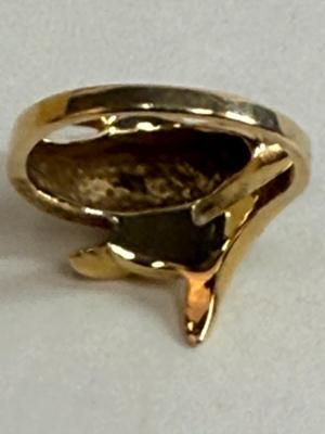 Sale Photo Thumbnail #46: Whimsical dolphin shape with a textured finish.  Weight is 6.3g.