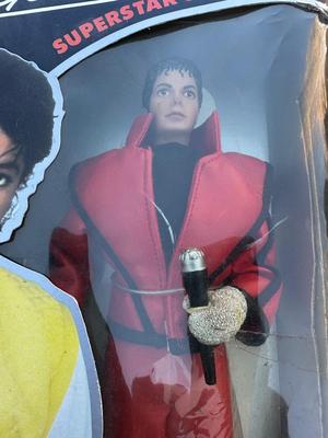 VINTAGE LJN MICHAEL JACKSON “SUPERSTAR OF THE ‘80s” DOLL IN AUTHENTIC STAGE “THRILLER” OUTFIT