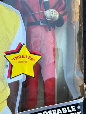 VINTAGE LJN MICHAEL JACKSON “SUPERSTAR OF THE ‘80s” DOLL IN AUTHENTIC STAGE “THRILLER” OUTFIT