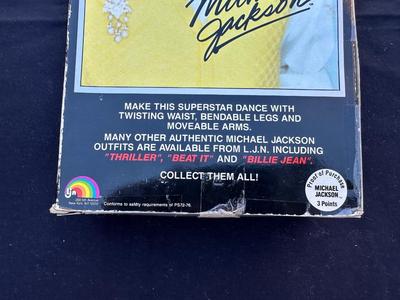 VINTAGE LJN MICHAEL JACKSON “SUPERSTAR OF THE ‘80s” DOLL IN AUTHENTIC STAGE “THRILLER” OUTFIT
