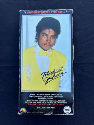 VINTAGE LJN MICHAEL JACKSON “SUPERSTAR OF THE ‘80s” DOLL IN AUTHENTIC STAGE “THRILLER” OUTFIT