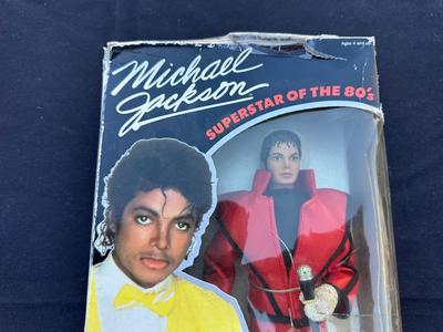 VINTAGE LJN MICHAEL JACKSON “SUPERSTAR OF THE ‘80s” DOLL IN AUTHENTIC STAGE “THRILLER” OUTFIT