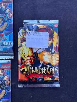 6 PACKS OF YU-GI-OH LEGENDARY DUELISTS TRADING CARDS & PACK OF THUNDERCATS TRADING CARDS